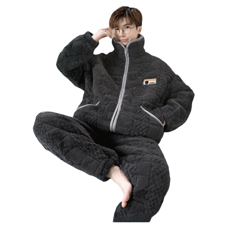 2025新款冬季睡衣男士三层夹棉珊瑚绒加绒加厚秋冬天家居服可外穿,淘宝优惠券,粉丝福利购,淘宝优惠卷