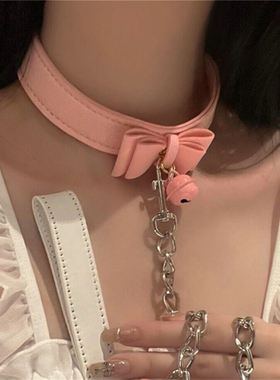 纯欲系蝴蝶结项圈项链女