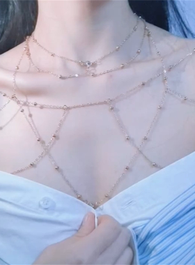 纯欲风胸链身体链choker