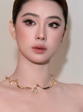 不规则金属项链颈链女