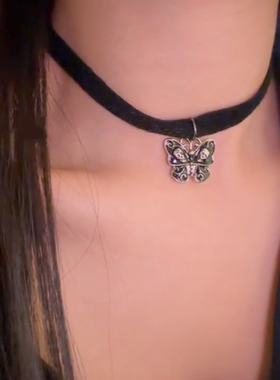蝴蝶颈链项圈女choker短款锁骨链