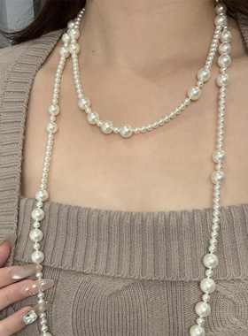 2026新款多层珍珠叠戴项链女