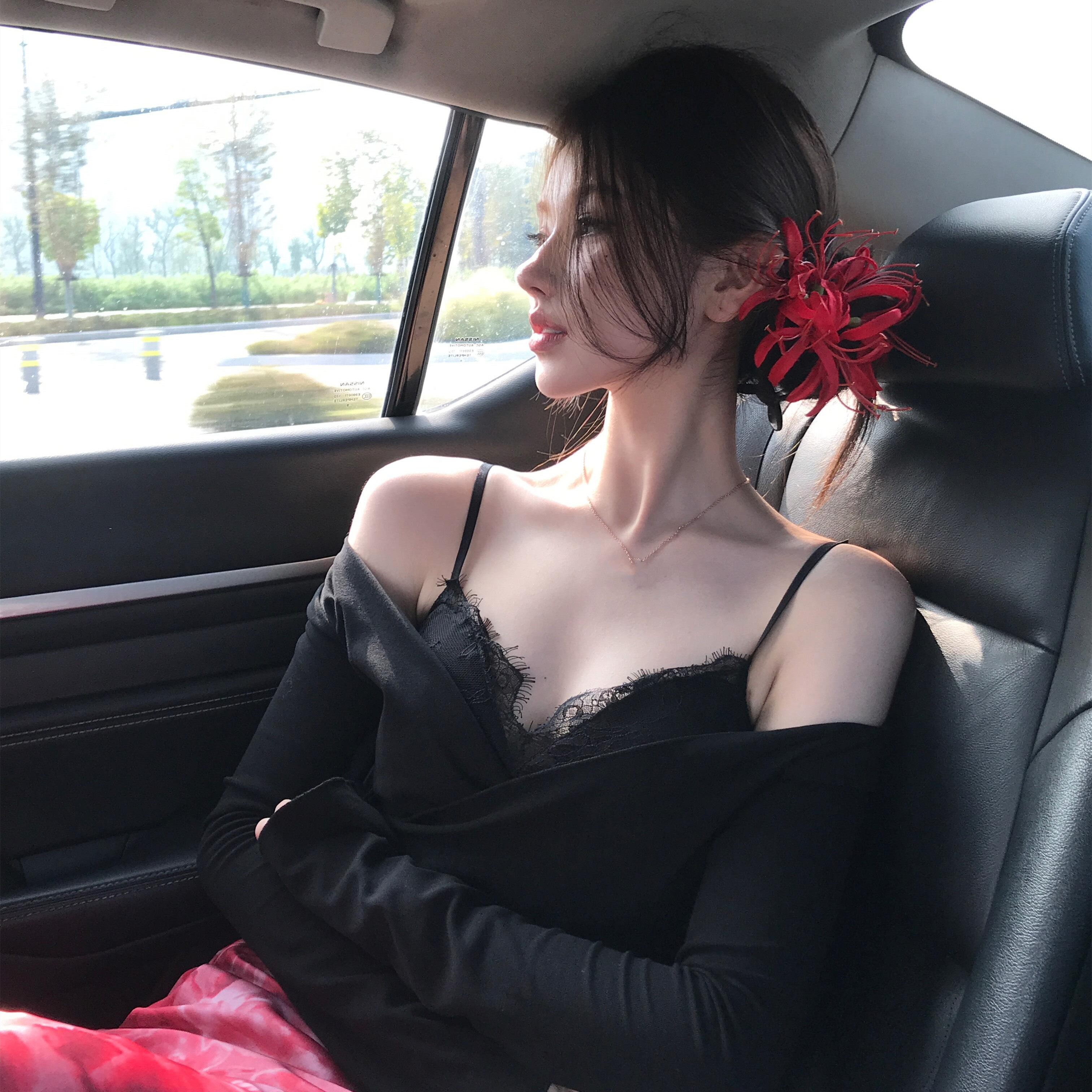 zoozmomo红色复古彼岸花头饰女红花发夹花朵头花发卡国风旗袍发饰 - 图2