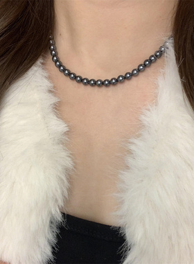 高级灰珍珠款项链女款