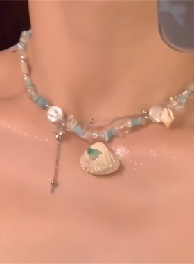 海边度假风贝壳珍珠项链女