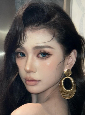 欧美夸张高级感金属耳环