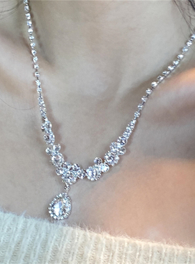 超闪千金公主水钻项链套装