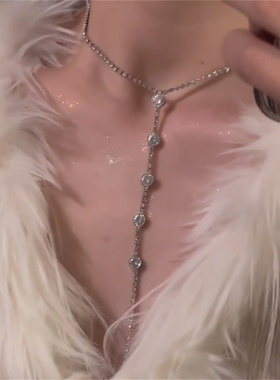 锆石流苏项链2024新款爆款