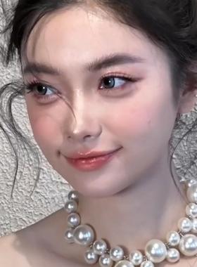 锁骨链choker女珍珠项链欧美复古