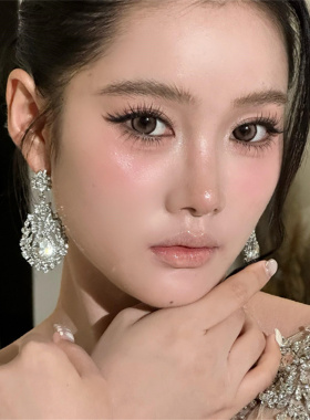 超闪锆石长款流苏耳环女
