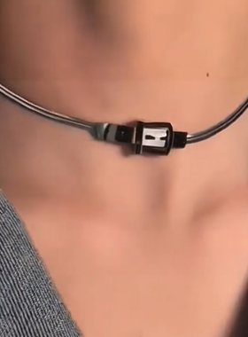 皮带扣项链女锁骨链颈链设计感
