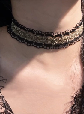 纯欲蕾丝花边choker颈带