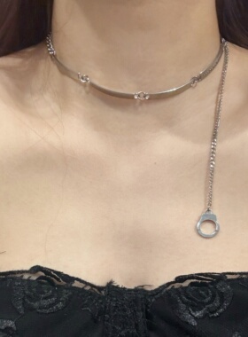 镣铐项链女choker辣妹高级感