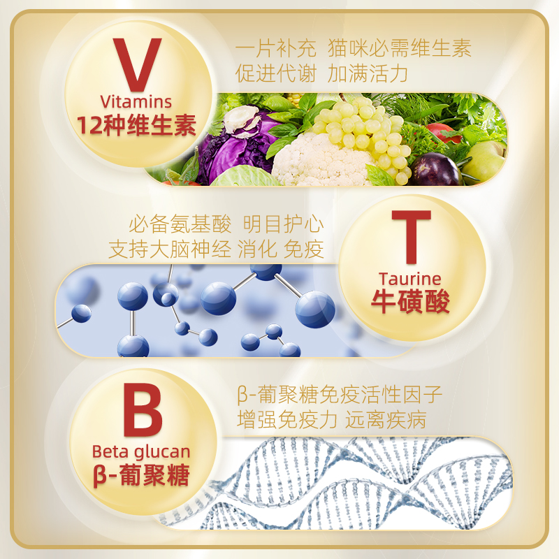 Gimborn俊宝多维营养片复合多种维生素片猫藓多维b补充营养进口-图0