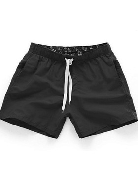 男士夏季休闲纯色沙滩短裤