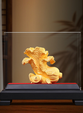 绒沙金白菜摆件招财百财发财客厅酒柜装饰品公司开业乔迁新居礼品