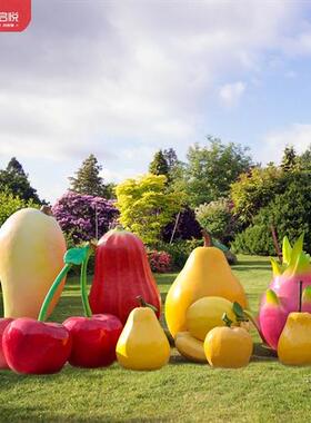 户外玻璃钢大型仿真水果蔬菜雕塑白菜农庄草莓南瓜生态园装饰摆件