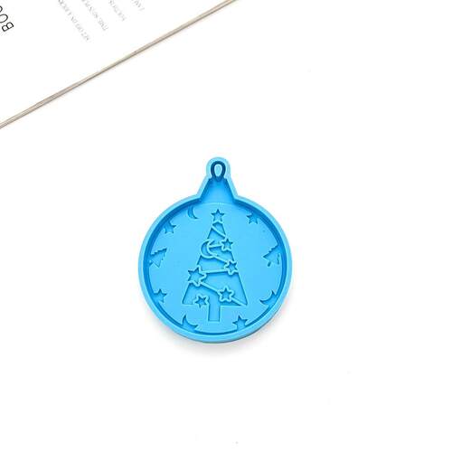 Christmas Ball Silicone Mold Keychain Earring Pendant DIY Ep - 图1