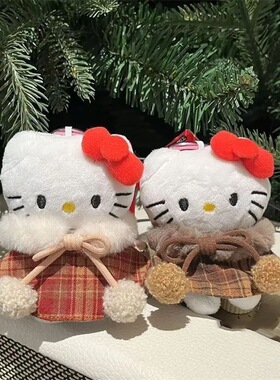 美拉德kitty猫包包挂件公主斗篷冬日公仔书包miu系风挂饰玩偶公仔