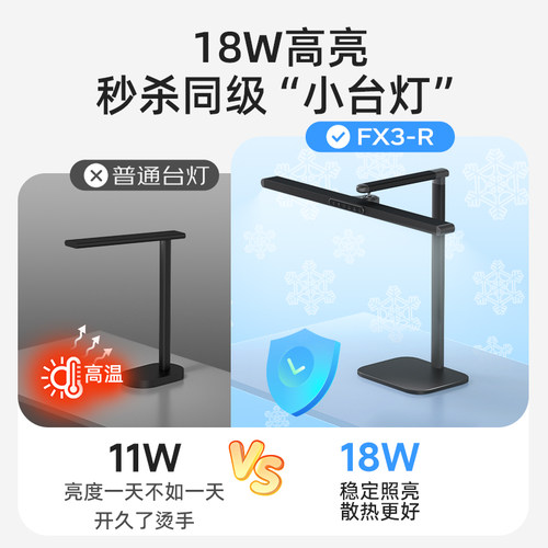 孩视宝护眼全光谱台灯儿童学习专用近视防控大学生宿舍桌面阅读灯 - 图0