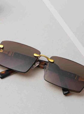 德国技术变色太阳眼镜星草百货男士无框切边太阳眼镜纯天然水晶偏