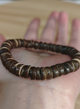 复古单串弹力椰壳字手链个性创意男简约手串小众小众