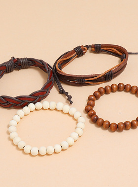 复古编织套装创意手环可调节森系