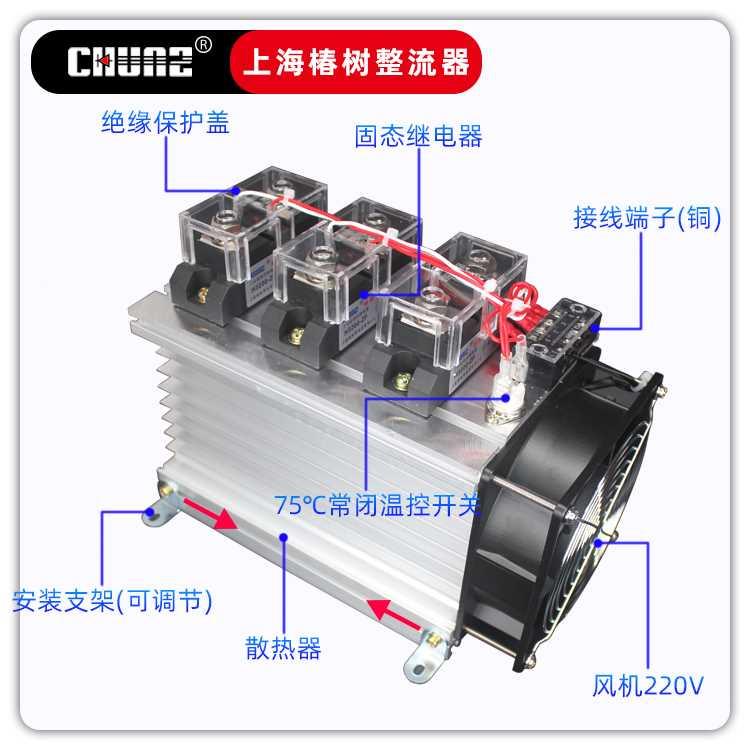 三相工业级固继电器整套组件100A 20Z0A 300 400A H3200ZE态 ZF D - 图0