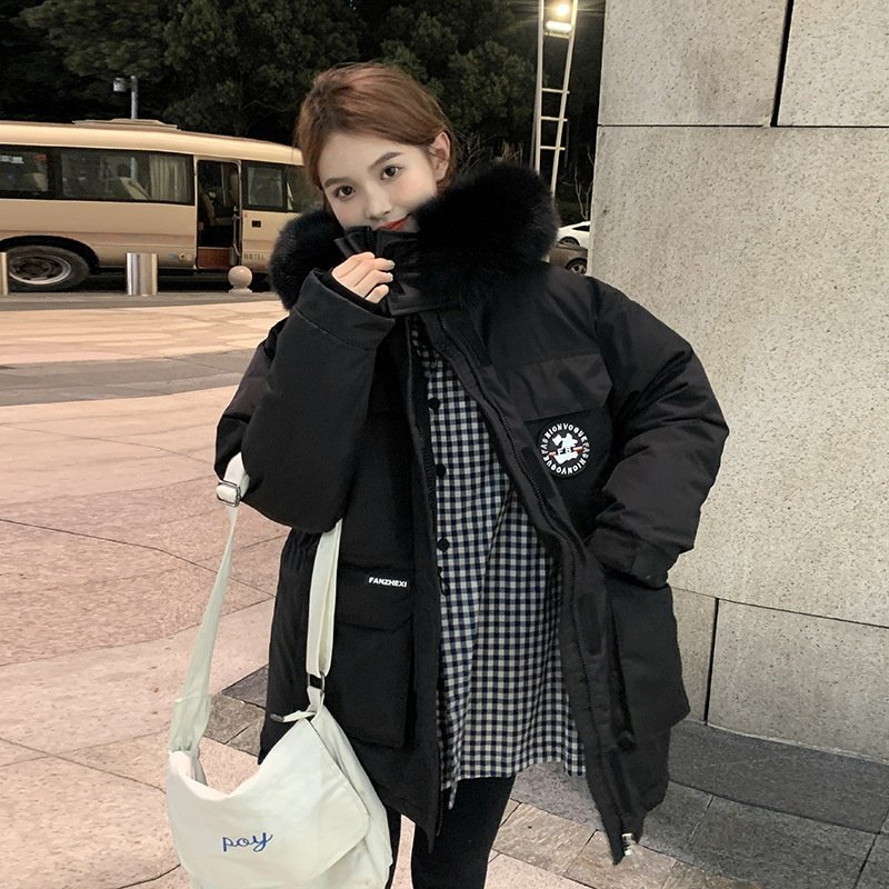 严选新款大毛领羽绒棉服韩版小个子加厚工装外套抽绳收腰显瘦面包,淘宝优惠券,粉丝福利购,淘宝优惠卷