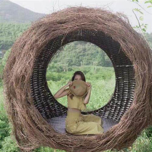 巴厘岛网红鸟巢秋千景区婚纱拍摄道具创意悬挂圆形床户外民宿鸟巢,淘宝优惠券,粉丝福利购,淘宝优惠卷