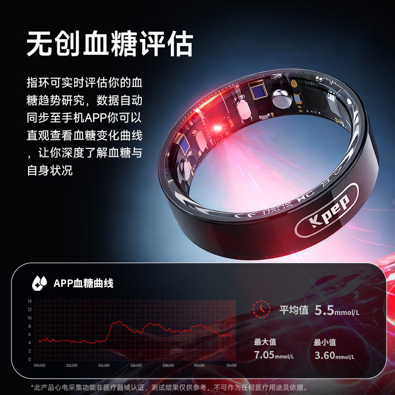 All-day sleep blood pressure and blood sugar trend research blood oxygen heart rate exercise remote care 5ATM deep waterproof health