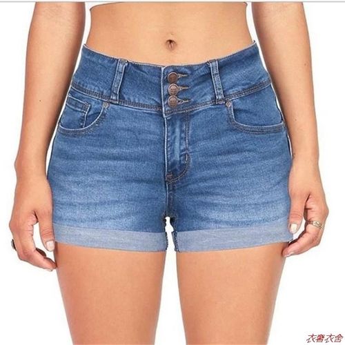 fashion women jeans shorts summer stretch ladies denim pants-图0