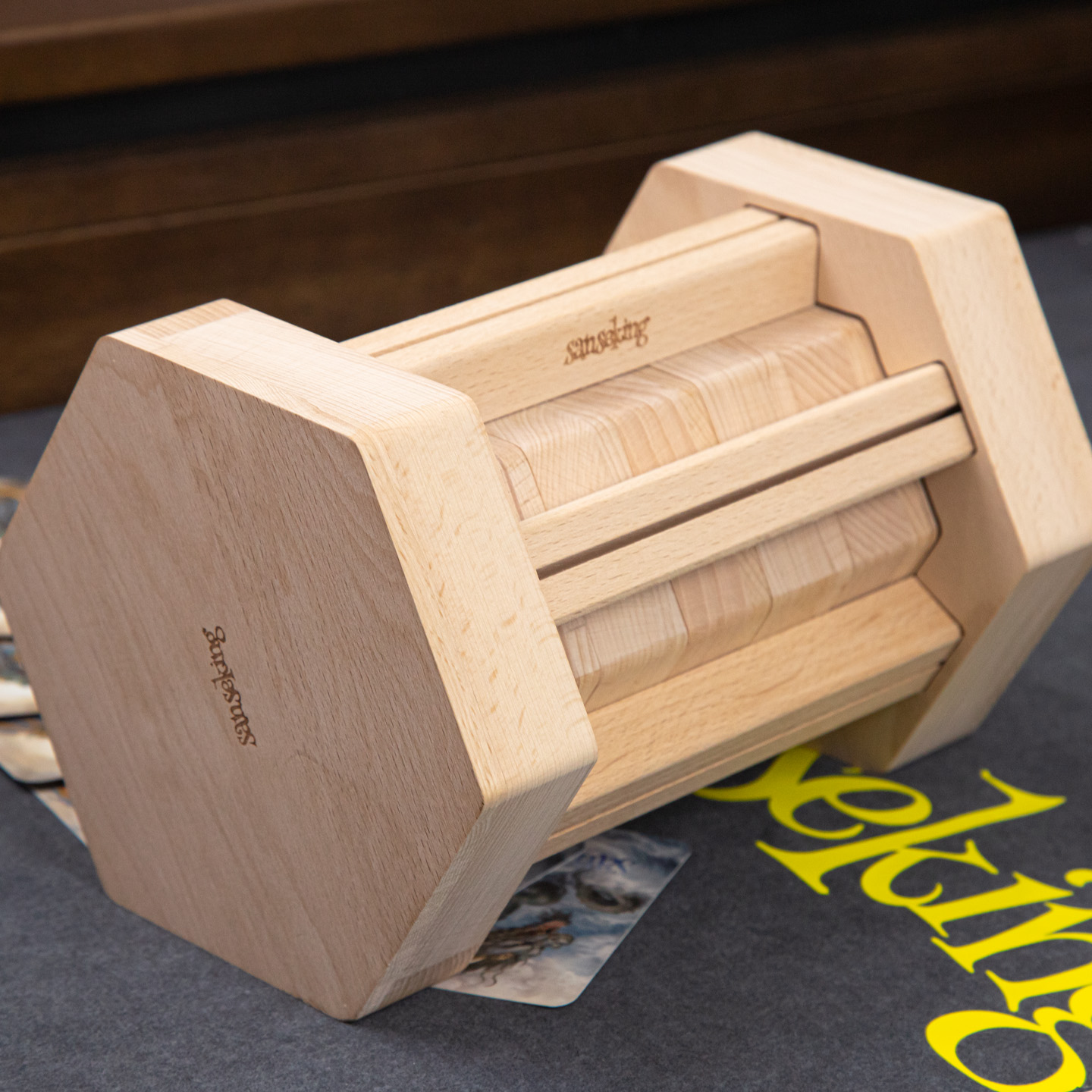 sanseking九层托塔骰子盒原创高品质木盘桌游骰塔骰盘骰子收纳盒 - 图2