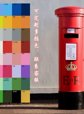 复古邮筒创意欧式铁艺模型酒吧活动道具摆件店铺橱窗电话亭装饰品