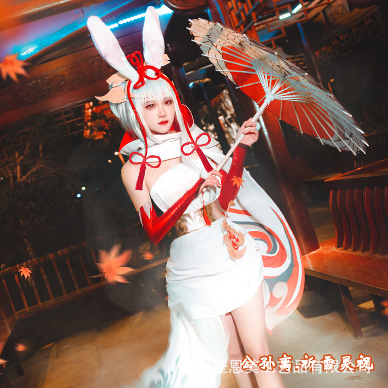 王者荣耀公孙离cos服祈雪灵祝cosplay服装假发热卖动漫女古风鞋-图1