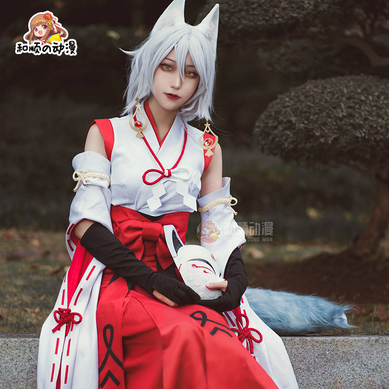 和顺动漫家游戏原神PV狐斋宫cos服仙气和风公子cosplay女装狐狸_虎窝淘