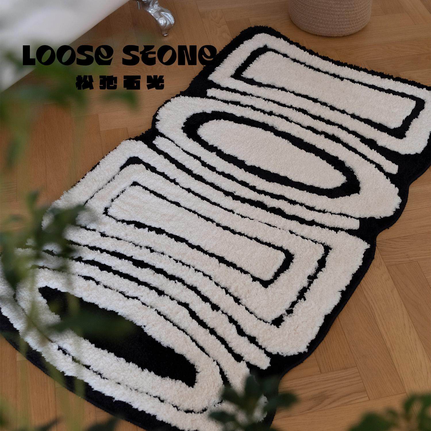 可机洗中古复古植绒主卧室床边地毯梳妆台柔软浴缸浴室吸水防滑,淘宝优惠券,粉丝福利购,淘宝优惠卷