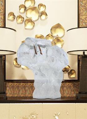 透明树脂太湖石雕塑摆件客厅玄关售楼处酒店前台别墅软装艺术品