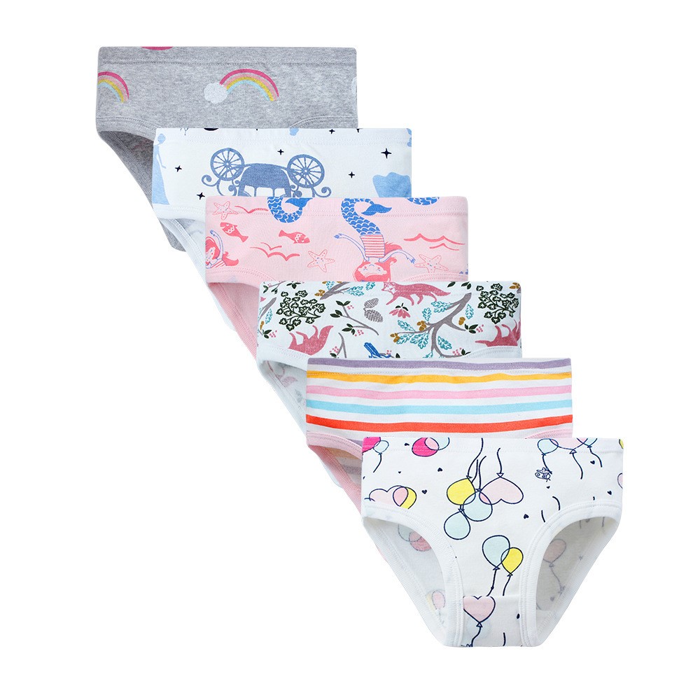 Children's underwear girls cotton briefs cartoon shorts baby - 图0