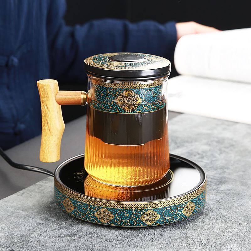 玻璃茶杯个人专用带陶瓷过滤茶水分离办公室高档泡茶水杯,淘宝优惠券,粉丝福利购,淘宝优惠卷