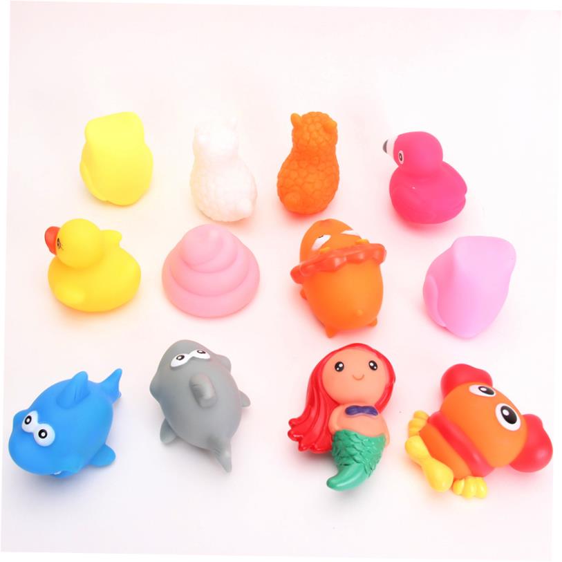 Baby Bath Water Flash Vinyl Toy Animal Touch Induction Glow - 图2