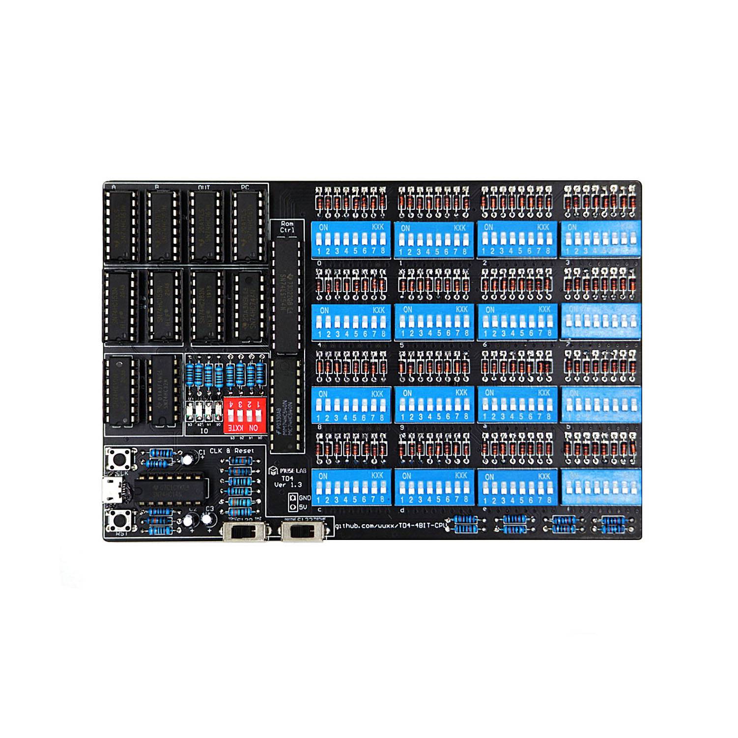 CPU DIY套件TD4自己动手制作CPU套件(PCB及所有元器件)软硬件开源 - 图2