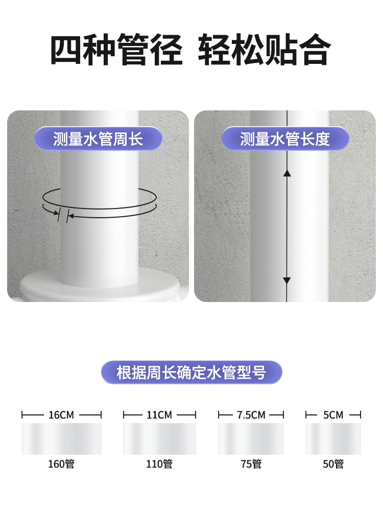 龙鳞纹阻尼片自粘隔音棉包下水管减震降噪消音神器 - 图3