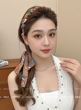 夏季编发发箍女款2025新款飘带