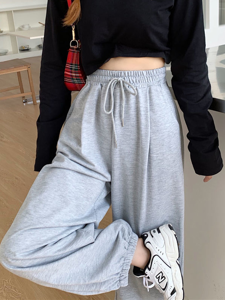 Casual high waist show thin Harren pants休闲高腰显瘦哈伦裤女 - 图0