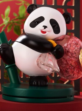 南昌印钞出品熊猫送富碎钞摆件