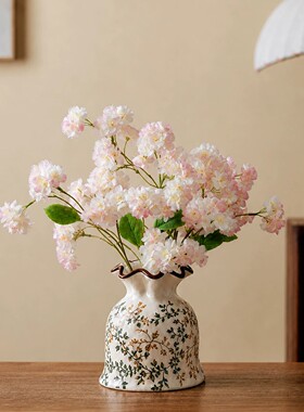 陶瓷花瓶法式复古插花水培花