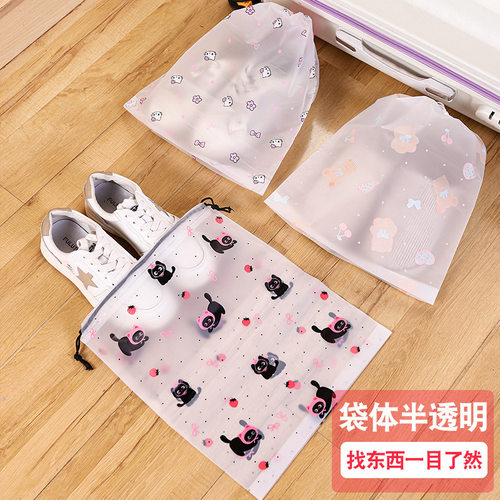 鞋袋装鞋子收纳袋旅行行李箱分装袋防尘防潮束口袋鞋罩套旅游神器 - 图2