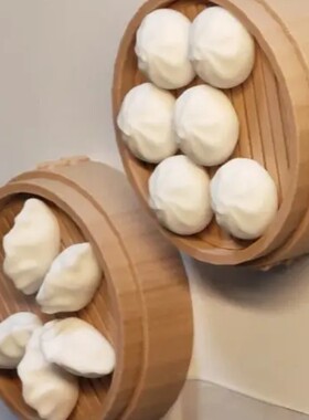包子饺子馒头冰箱贴磁吸微缩食玩