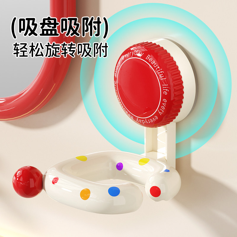波点吸盘吹风机置物架免打孔放置架子电吹风收纳挂架懒人风筒支架,淘宝优惠券,粉丝福利购,淘宝优惠卷